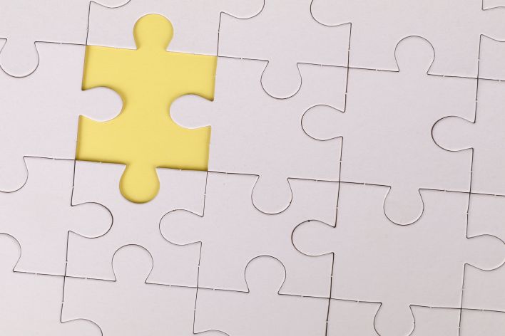 Yellow Jigsaw Puzzle Piece